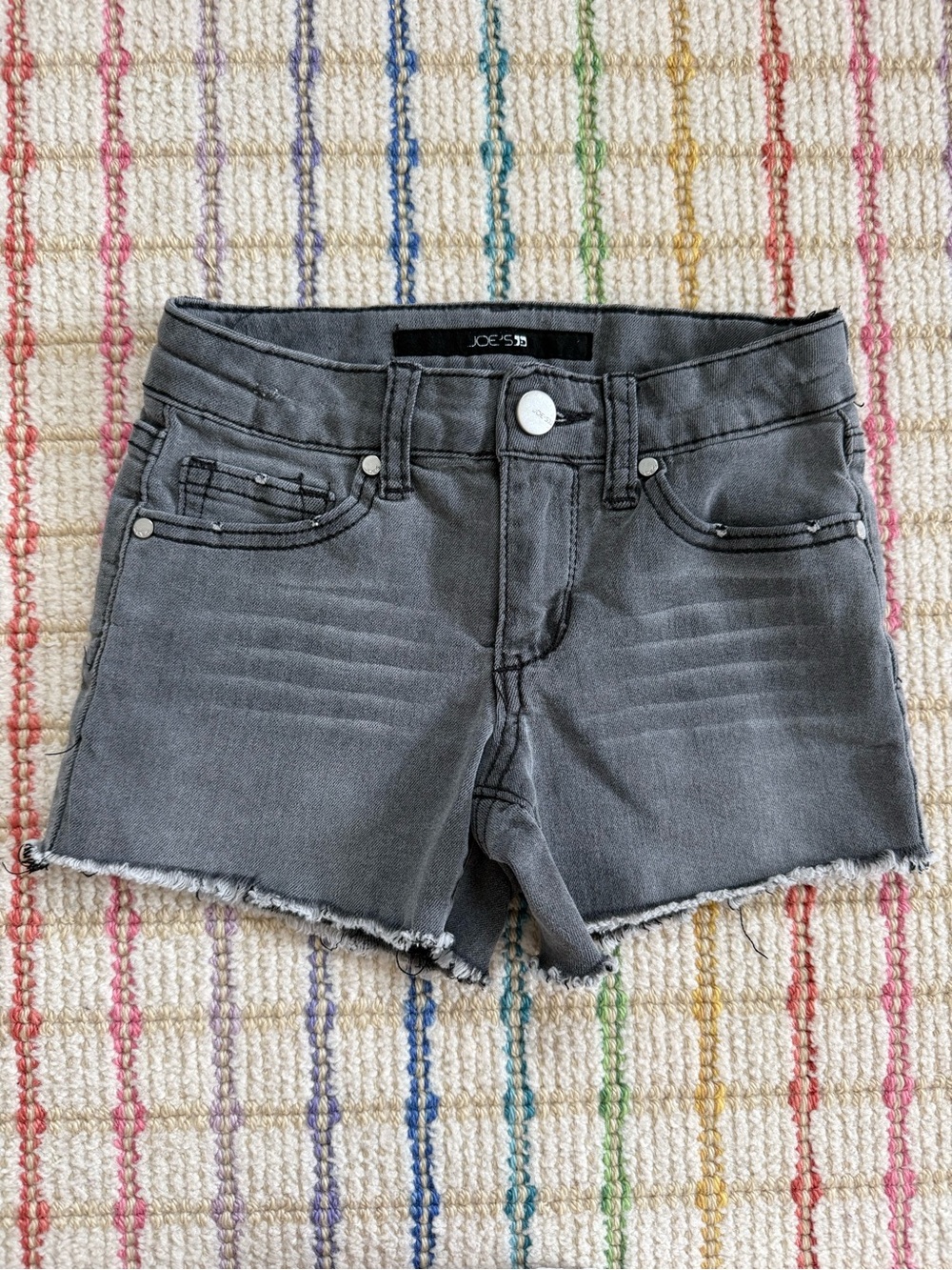 Joe's Jeans Girl’s Charcoal Denim Cutoff Shorts